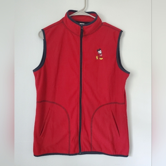 Vintage Disney Mickey Emroidered Red Vest - Picture 1 of 4